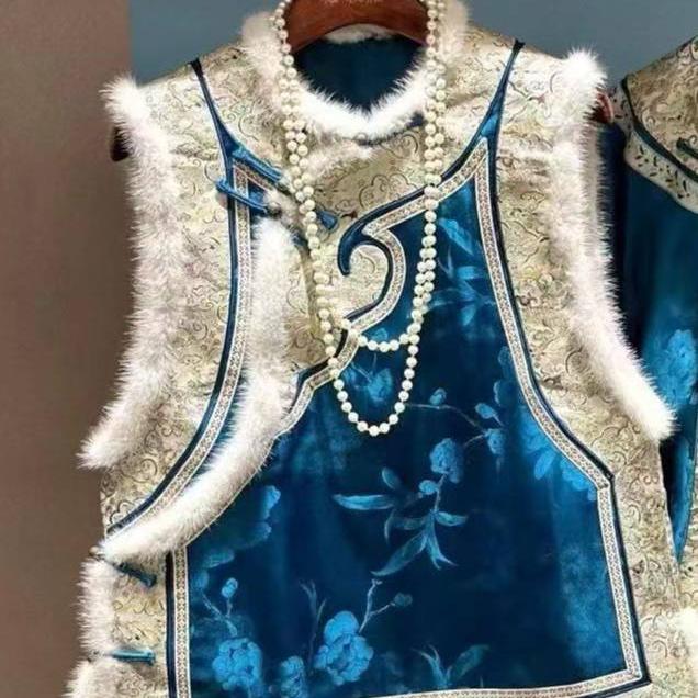 华雅｜重工款冬季新款皮草马甲外套2024D1055-芙姿FZ-九七