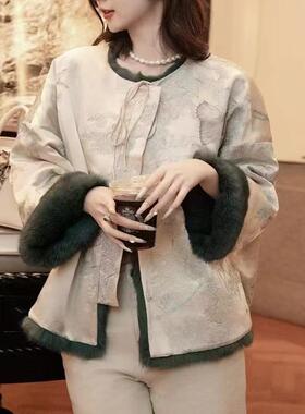 清【翠裘】新中式国风重工刺绣外套上衣2024D1837-芙姿FZ-园园