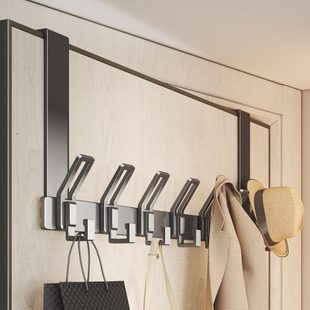 门后挂钩挂衣架免打孔门上卧室壁挂架淋浴房玻璃门背式收纳置物架