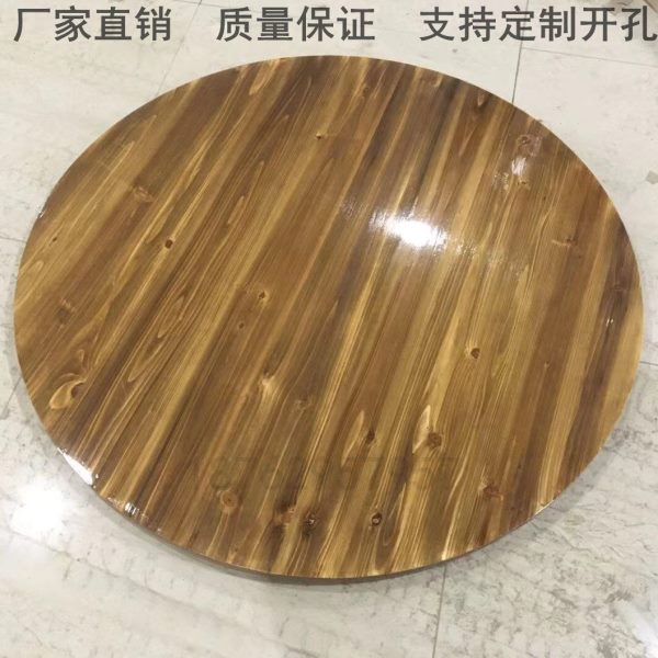 商用火锅桌面板1.2米1.4米1.6米1.8 2米电磁炉燃气灶开孔大圆桌面图片