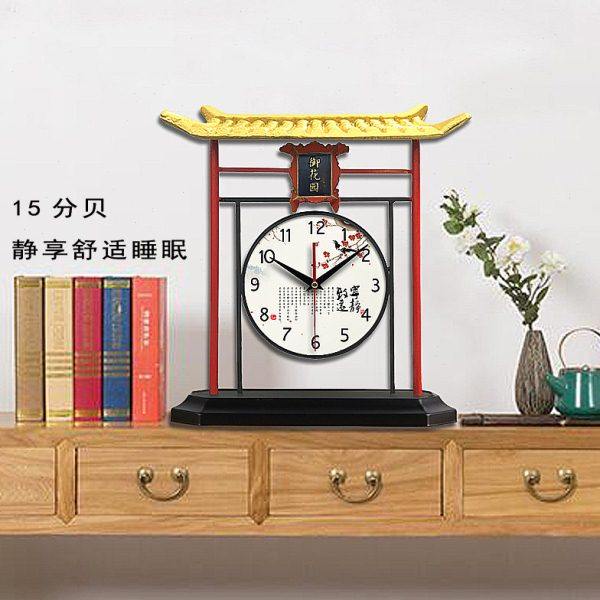 承沁新中式铁艺摆件陶瓷座钟台式摆钟表创意个性客厅装饰静音时钟,家居饰品,座钟,淘宝优惠券,粉丝福利购,淘宝优惠卷