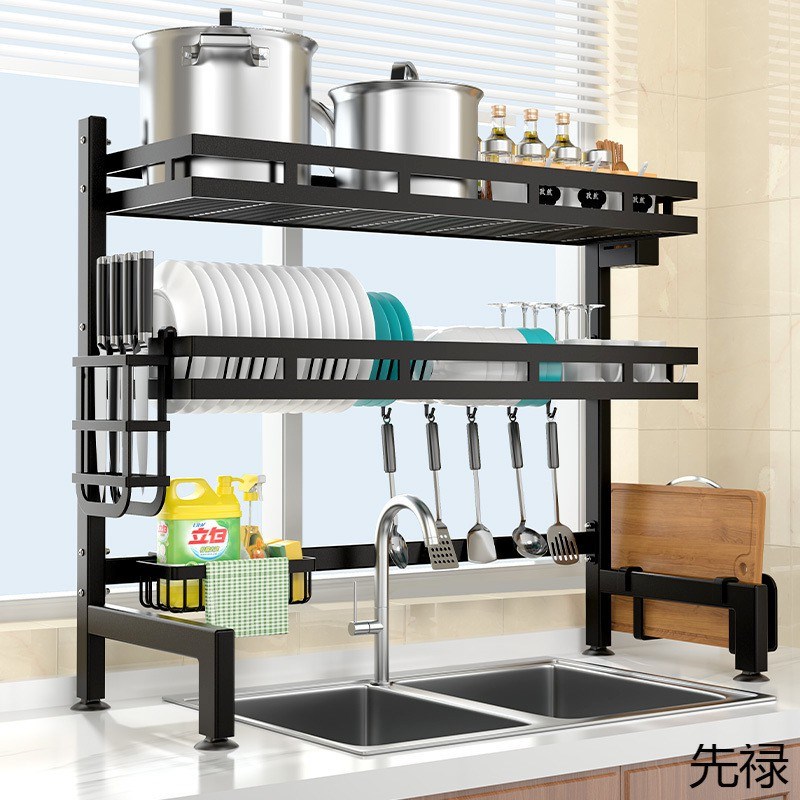 厨房水置物架台i面碗盘收纳架多功能洗碗架水池碗碟架沥水架家用