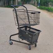 超市物车小型推车双层推车t购v741小手推k车家用便利店商场收纳