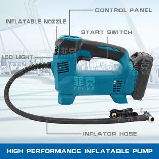 汽车用锂电打车便气机线充无气泵载充电69762打气泵小型携式充气