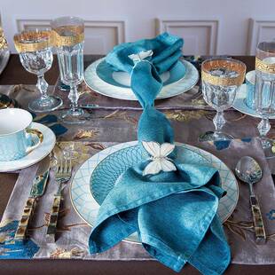 骨瓷西餐刀盘叉店家用陶瓷菜盘垫餐布餐咖啡杯碟勺酒SUN原厂