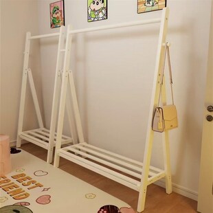 实木落地式挂g衣架卧室衣帽架家用高颜值挂衣服架子室内榉木晾衣