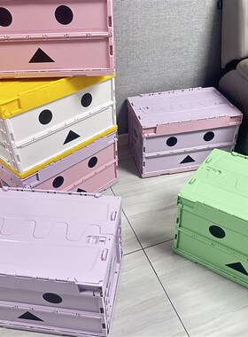 TRUSCO折f叠式收纳箱50L动漫阿楞DANBOARD整理储物箱搬家书籍箱子