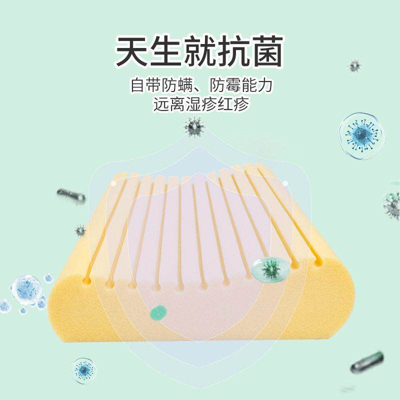成Q人儿童可水用洗颈椎护颈撑透气防螨温弹家食KEL品级硅胶支枕头