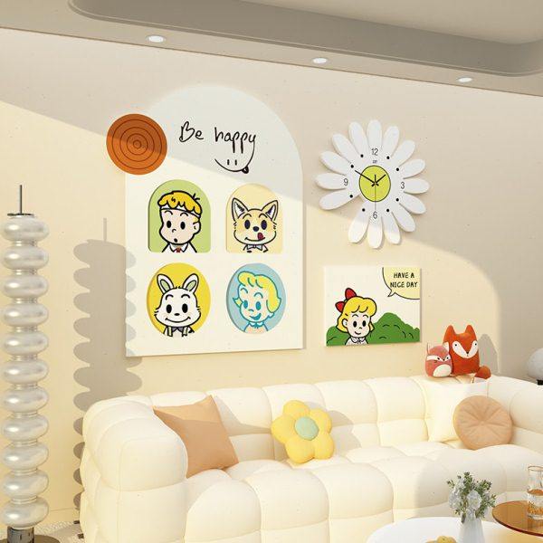 卧室装饰网红改造小房间布置沙发客厅钟表挂件床头背景墙遮丑挂画,家居饰品,文化墙贴,淘宝优惠券,粉丝福利购,淘宝优惠卷