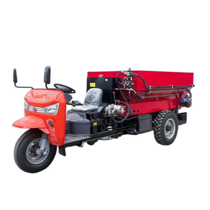 农田柴油拖拉机撒肥车小型牵引式撒粪机农业抛洒扬粪机三轮撒粪车