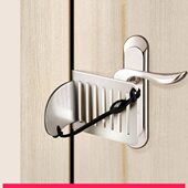 门栓插销门扣锁扣卡扣门锁式 固定防盗扣推拉门不锈钢免打孔移门锁