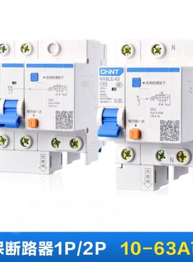 家用断路器1P2P63A 35A 40A20A16A 带漏电保护器空气开关漏保