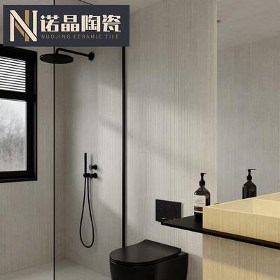 白色拉槽面砖600x古200客厅卫生间墙墙砖极简风1瓷砖仿砖背景7457