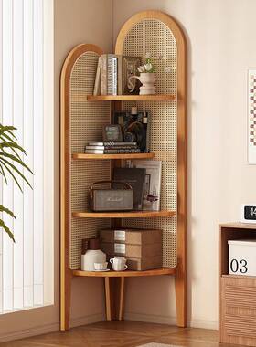 收纳角柜柜子餐KKZ边厅落地墙客厅三角拐角实木物柜角转储置物架