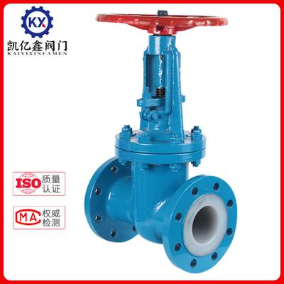 碳钢衬氟闸阀Z41F46-16C耐酸碱内衬四氟法兰闸阀DN51065NFS80铸00