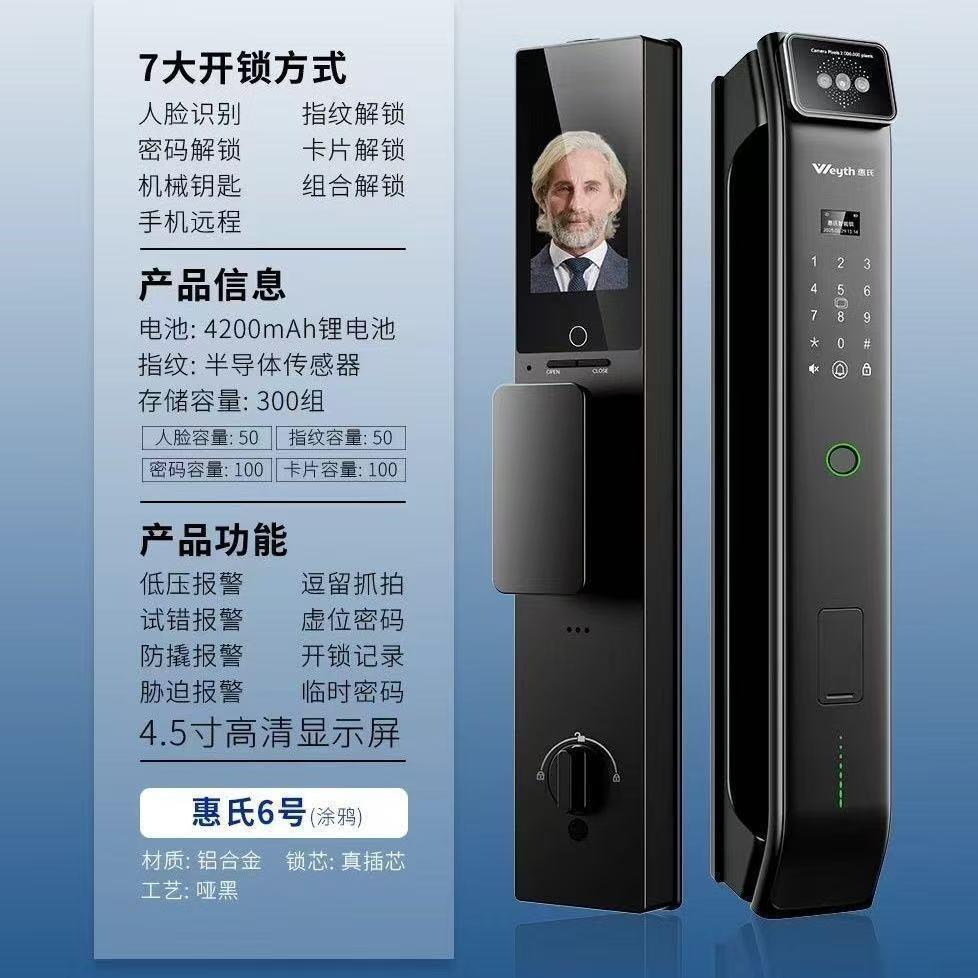 惠氏6号人脸指纹密码锁家