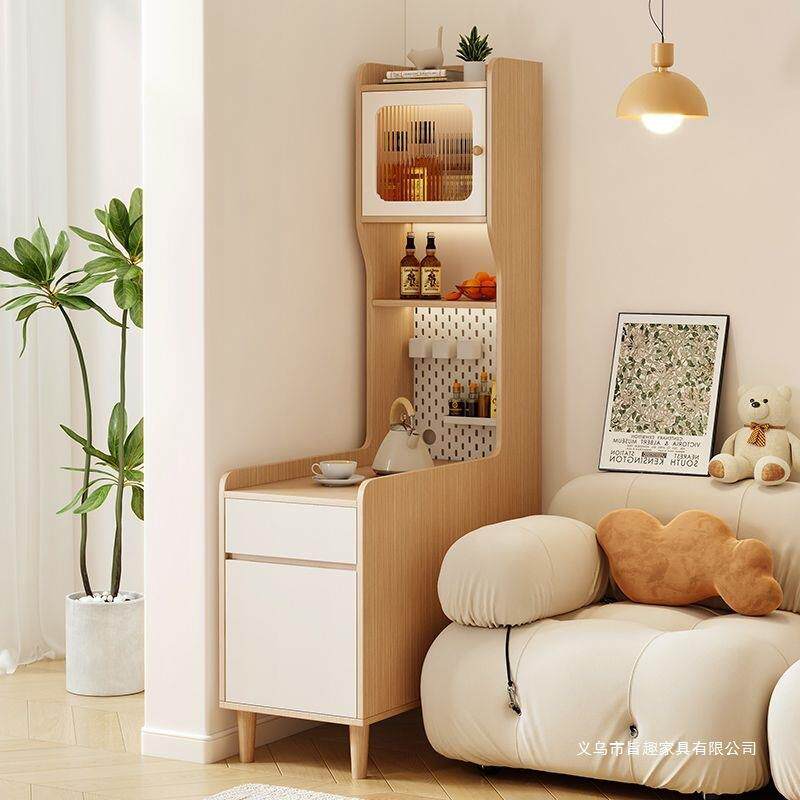 沙发边柜客厅家用几侧边TZS柜实木窄夹缝物收纳边储柜型高柜置物