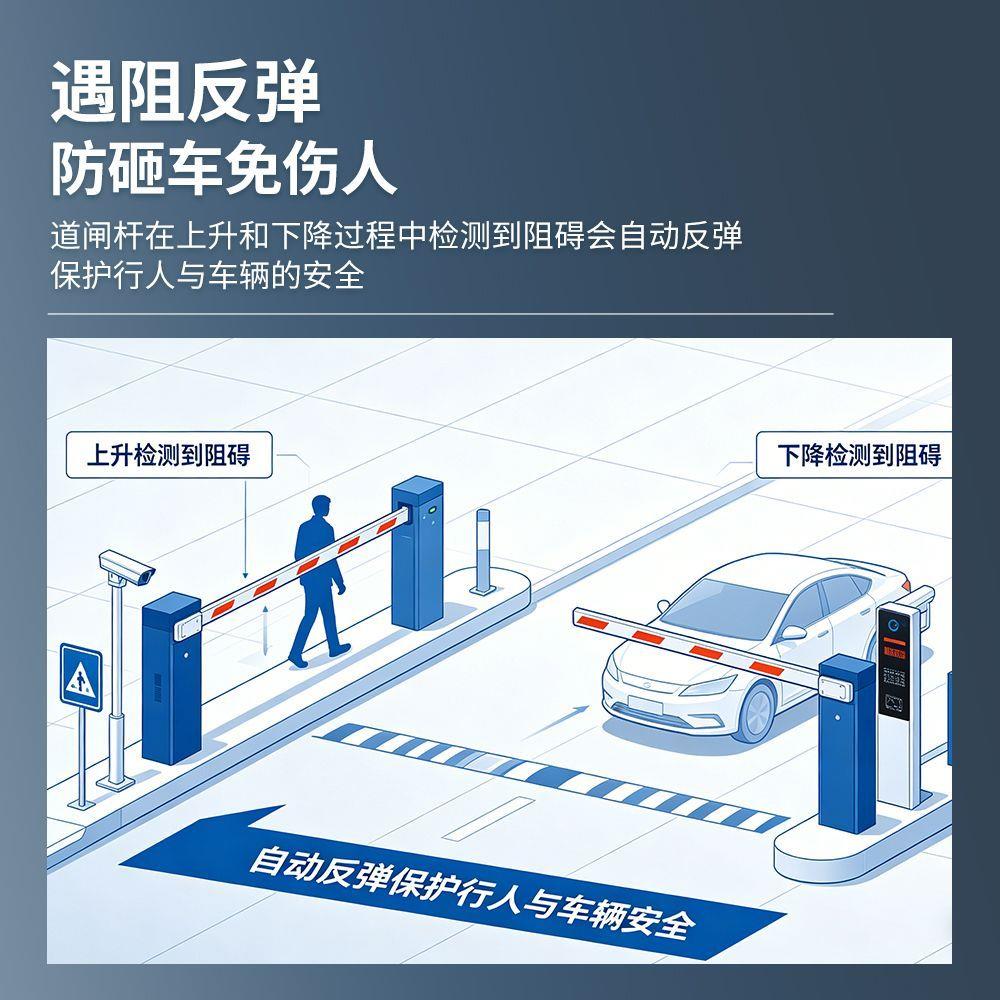 停车场道闸直杆识别一体