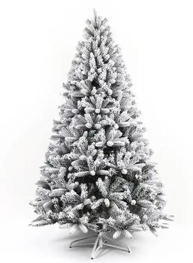 型圣诞树家用加1.5米场景装QIL饰圣诞节/植绒绿色密1.82.1米大装