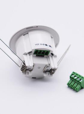 12V迷你无声式干73899客接点嵌入人体红外感开应器24V酒店控红外