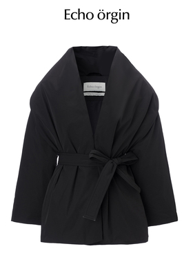 EO设计师品牌高蓬90鹅绒羽绒服冬短款收腰显瘦廓形慵懒感保暖外套