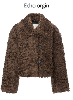 EO设计师品牌冬日御寒神器环保皮草卷卷毛显瘦短款外套秋冬新款