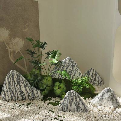 假石头雪石景观庭院造景装饰室玄XLS001关内枯石山浪水中式庭院室