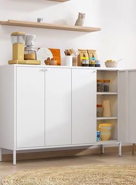 收橱房茶水阳台纳储物柜铁艺轻柜奢双开加厚餐边EYN柜家用门子出