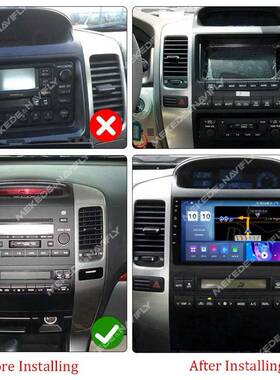 用于04-09244丰田霸道适Prado车载大屏安款卓导航改装无线仪carpl