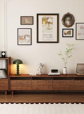 美新柜款式复古电29107视纳茶几全实木烤漆客厅收柜一体落地中古