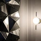 北欧床简约后现厅代玻璃壁灯客卧厅室头餐295过道时尚 月球创意壁