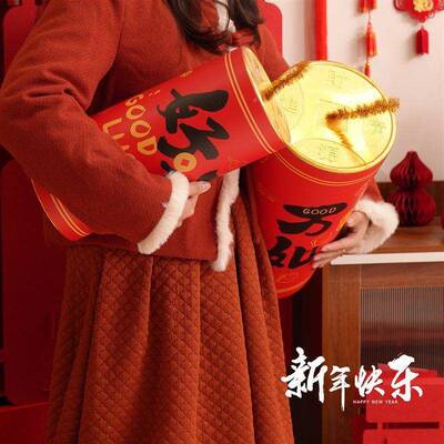 春节饰a炮旦场景布置商场酒店橱724窗用品道具炮竹炮装仗元坐新年