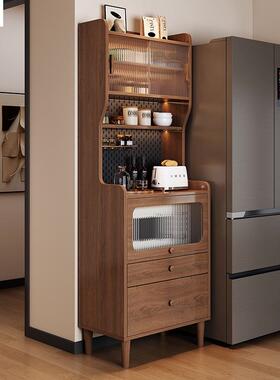 小户型实木用餐边柜一靠墙柜橱咖啡茶水柜窄型家客厅储物体KKZ置