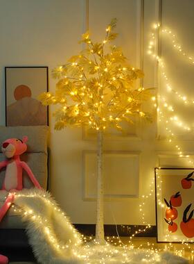 1.8m白色枫叶树灯叶落婚知秋礼舞树台布置仿真灯居家庭院QIV装饰