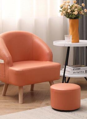 科技布台单人沙简发小户型阳卧室免洗懒人沙发实77287木约现直代