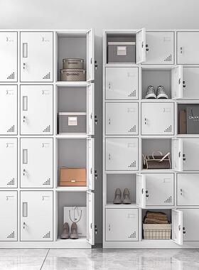 更衣柜钢制多门物品放柜员工宿舍换衣柜物车带JS-GYG锁储间柜铁存