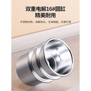 不锈钢双排格大1号调料盒4格6味圆8味盒盖留样6盒方盒1XCW2带调料