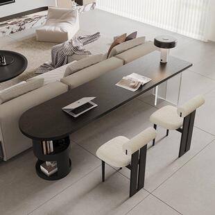 法式简极办书桌实木双公人学习桌HGHJJ202电脑桌松木横厅沙发后长