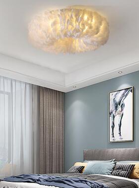 北欧灯具in风s卧室灯约创客意个性厅灯饰房71181间餐厅网简红羽毛