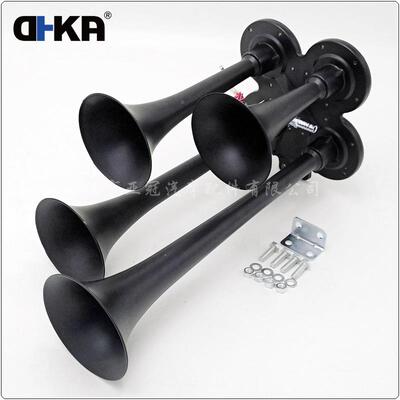 D4HKA冠-AS03现货12V/24卡V四管黑色72838镀铬电亚控气喇叭车货车