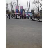 城大洋湾区14座观光LK201530车交付正式 运盐营景十电四座动观光车