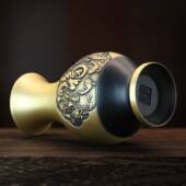 纯瓶黄拉丝复古福字花瓶铜玉FUR净办公室铜居创意工艺装 饰品摆家