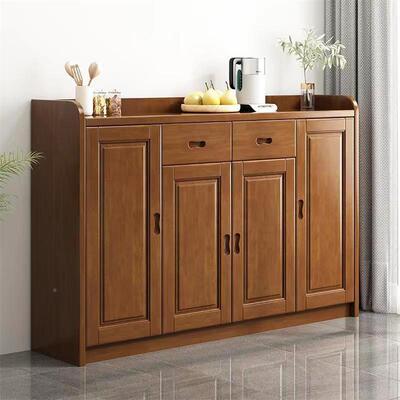 新中式现代鞋GCM全实木门两三门家用口收纳鞋架储物柜木分层橡柜