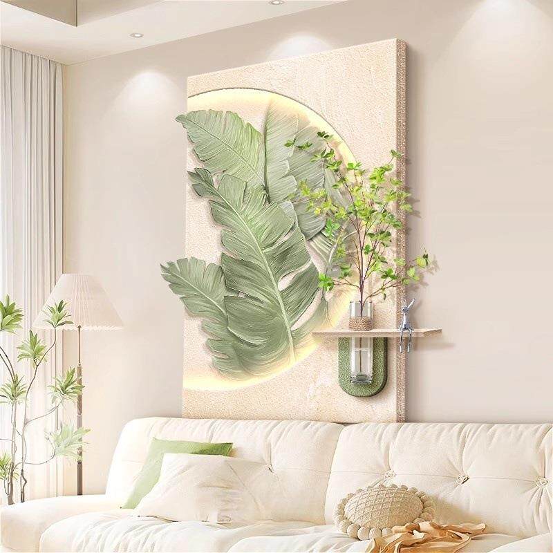 奶油风造客CRT厅装饰画家大业大体入户挂门玄关画立水培绿植型墙
