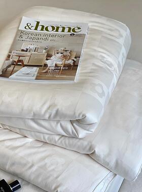 轻奢风纯色6S棉大豆纤维被人芯全简约提花加厚冬被单双子母XGA0被