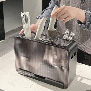 亚克力架厨房刀置物架家用台面一筷子00241刀具收架纳架刀子体菜