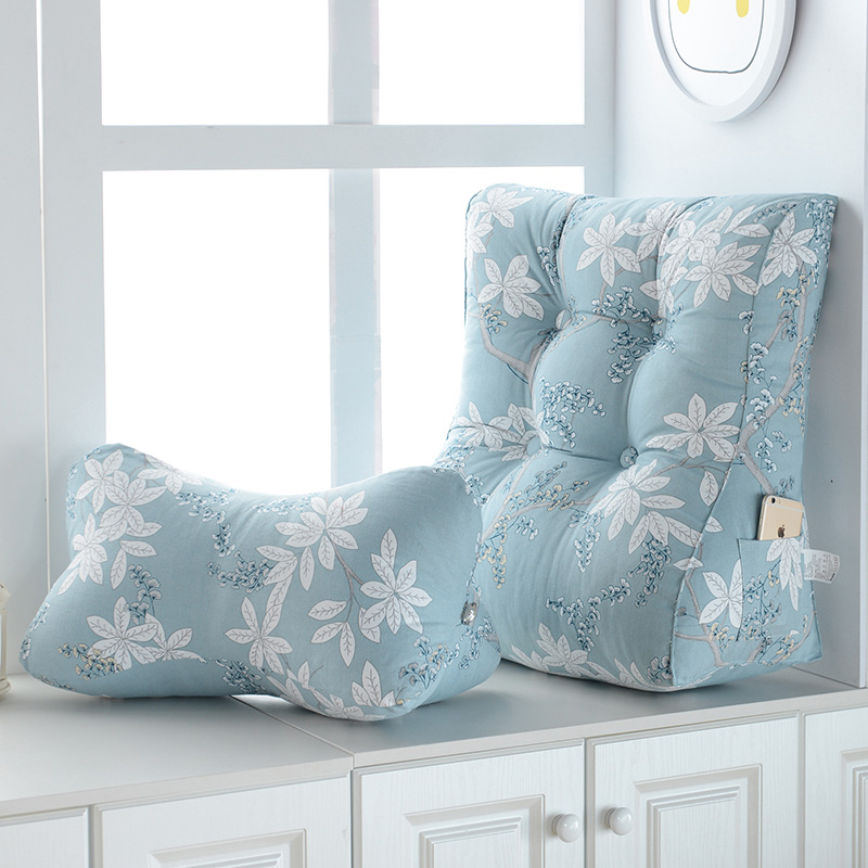 2件组合b护腰北欧床上大靠背垫榻榻米靠垫床头软包沙发腰枕可拆洗
