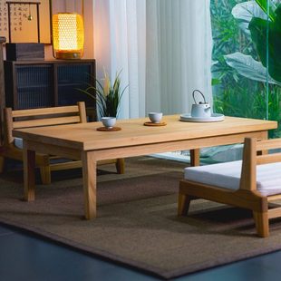 乐朴老榆木榻榻米茶几阳台桌原木矮茶几纯实木飘窗桌日式小茶桌