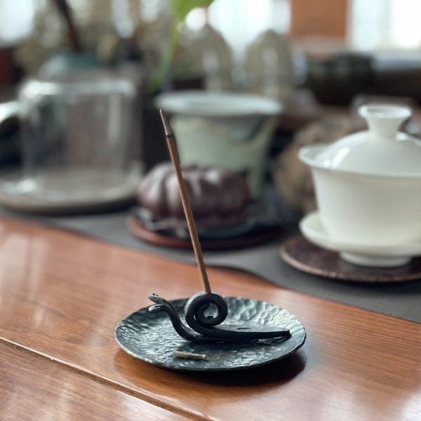 东际器物手工锻打铁质香插铁艺蜗牛个性香道熏香线香卧香具香座,家居饰品,香托/香盘/香座/香插,淘宝优惠券,粉丝福利购,淘宝优惠卷