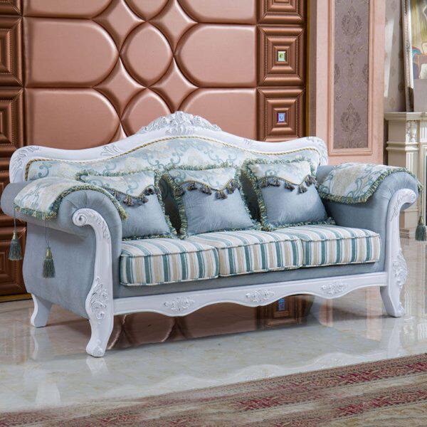 欧式布艺沙发123组合酒店公寓实木乳胶三人双人美容院拆洗小户型